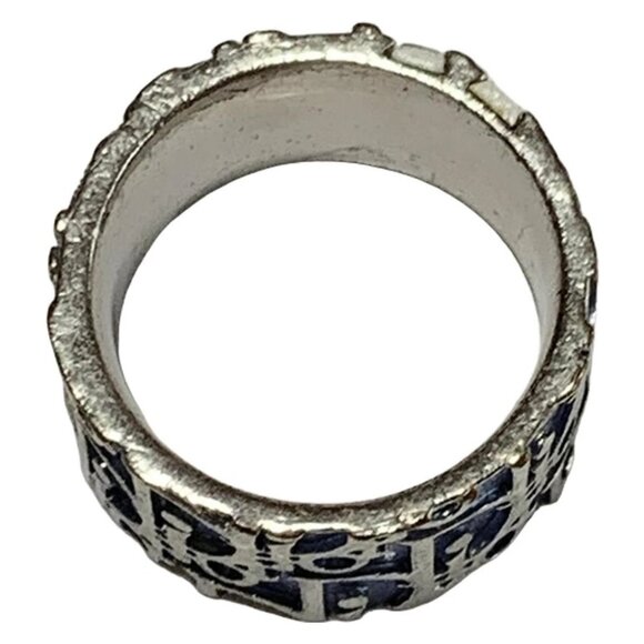 Auth DIOR/ChristianDior Trotteur - Blue Silver White Hardware Ring #6 1/2 - Picture 2 of 4